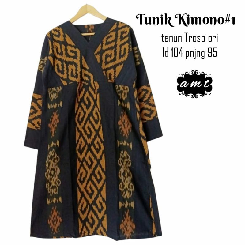 Tunik kimono tenun troso