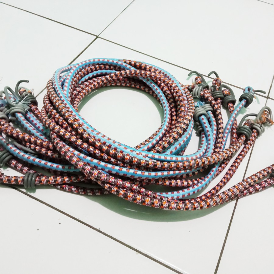 Tali Bagasi Motor 1Meter 1 Meter 1M 1 M/Tali Karet Pengikat Barang Murah/Tali Pengikat Bagasi Motor
