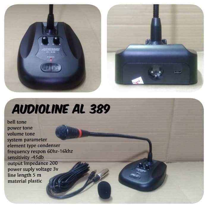 Mic meeting podium audio line AL-839 dengan volume dan echo / AL 839