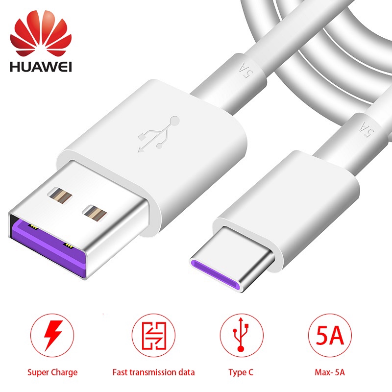 Kabel USB Charger Tipe-C 5A untuk Huawei