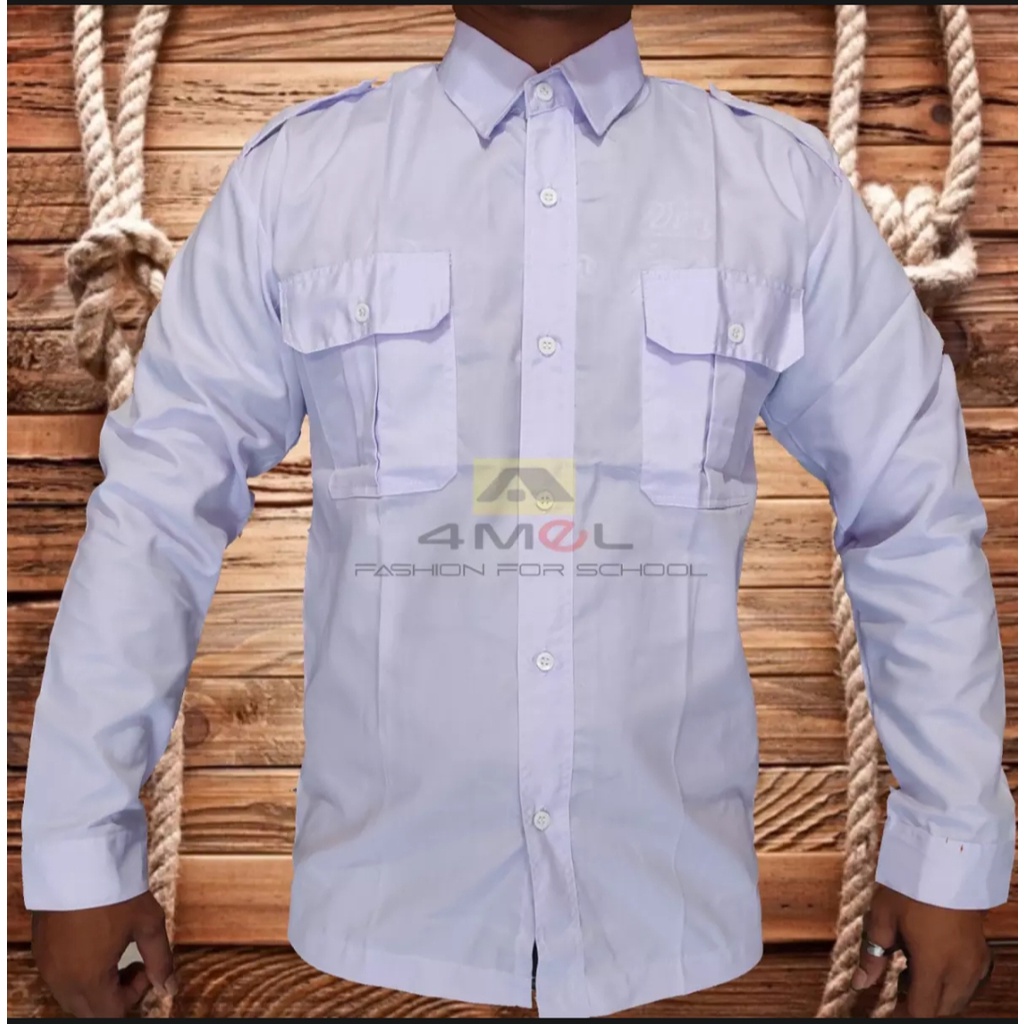 KEMEJA PDH/PASKIBRA/PNS/PEMDA PANJANG PUTIH JUMBO