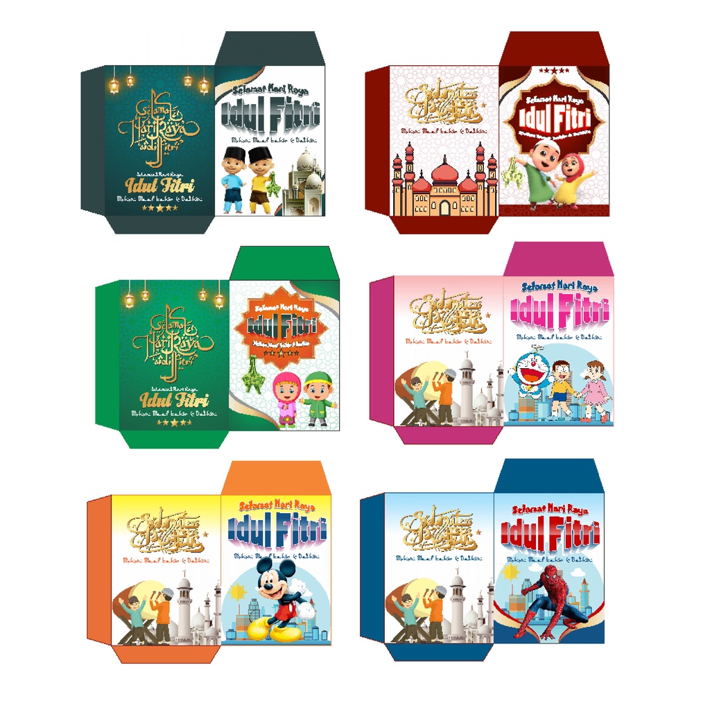 

Amplop Lebaran Idul Fitri (isi 8pcs) Amplop Karakter Angpao Lucu