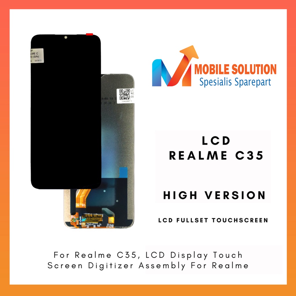 Grosir LCD Oppo Realme C35 ORIGINAL 100% Fullset Touchscreen - Parts Kompatible Dengan Produk Oppo Garansi 1 BUlan