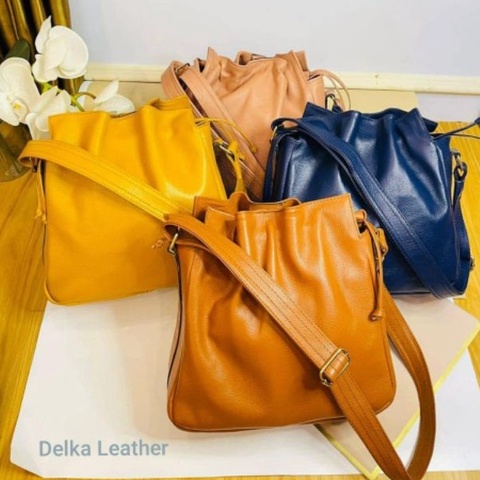 Tas Kulit Sapi Asli DL360 Wanita/ Tas Papirut Asli Kulit Sapi Garut/ Tas Selempang Serut Kulit Sapi 