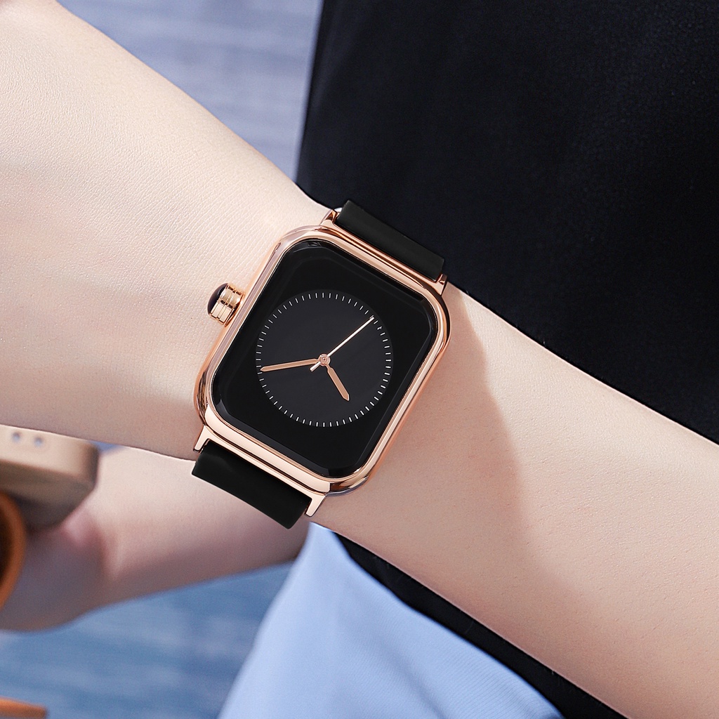 Jam tangan wanita Simple Design VavaVoom Square Watch Original Luxury Brand Waterproof