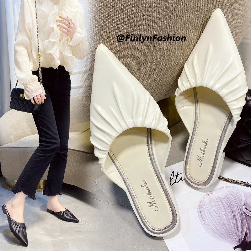 Sandal Fashion Wanita Sandal Perempuan Import Korea Slip On Sandal Cewek Bermotif Bolkdot SD-061