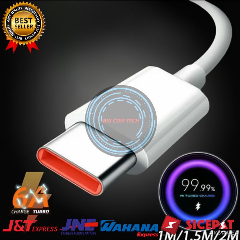 Kabel Data Xiaomi Redmi Note 9 Pro / Note 10 Pro / Note 10S / Note 11 / Poco X3 NFC / Poco M4 Pro / Poco F3 / Poco F2 Pro / Mi 10S / Mi 10T Pro / Mi 11 Lite / Mi Note 10 Lite / Mi 10S Usb Type-C Mi Turbo Charge 33 Watt Original