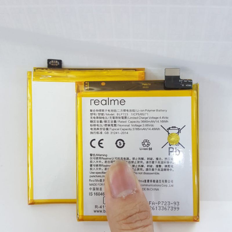 Battery Batre Batere Baterai Double Power Mcom Realme X BLP-723 BLP723