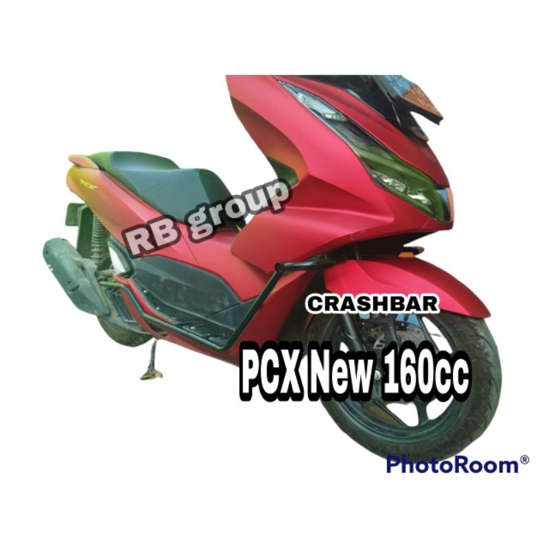 Crashbar tubular PCX new 160cc plus dudukan lampu tembak
