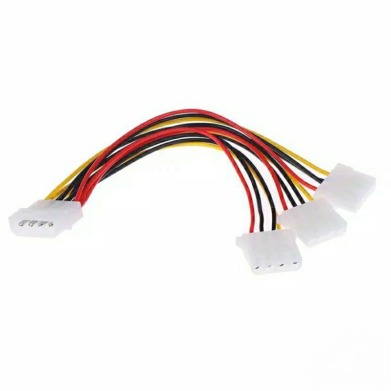 Kabel Molex Splitter 1 to 3 cabang cable pc power fan case komputer 20cm