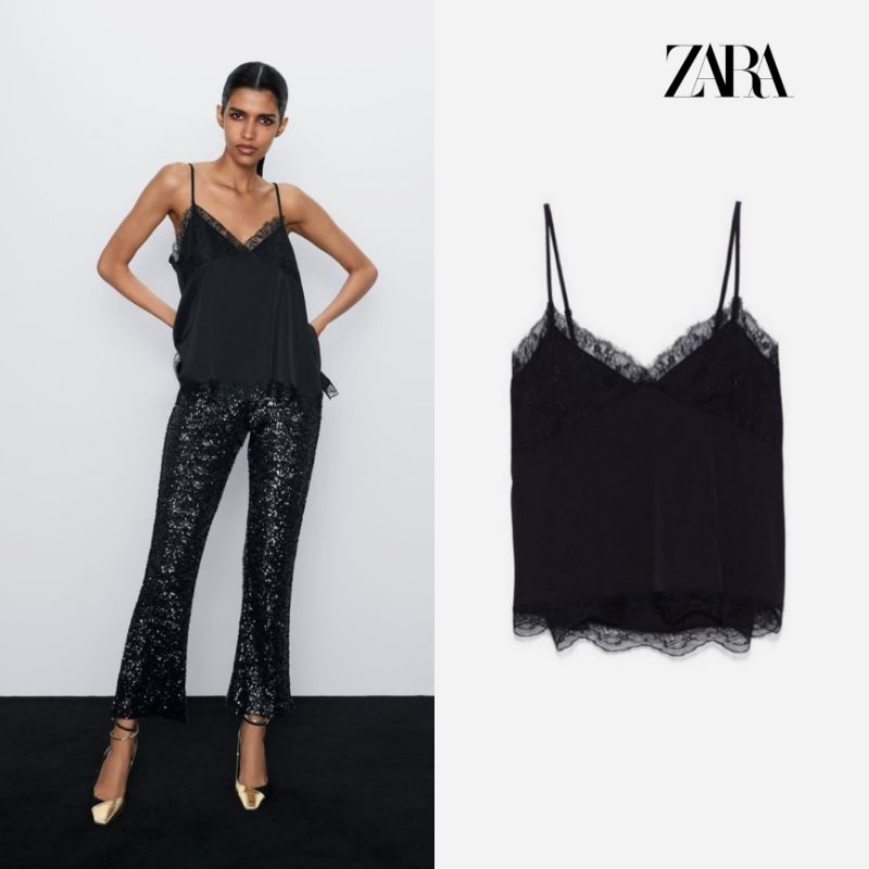 ZARA LACE TANKTOP - camisole tanktop