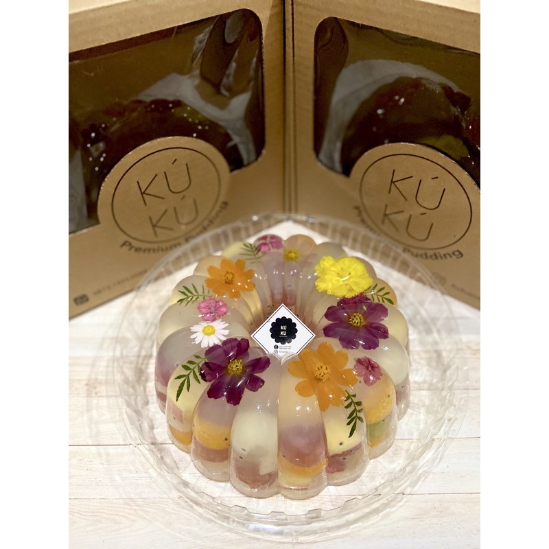 

Fruit Garden Pudding / Puding Buah / Puding Kaca / Puding Bunga / Edible Flower Pudding