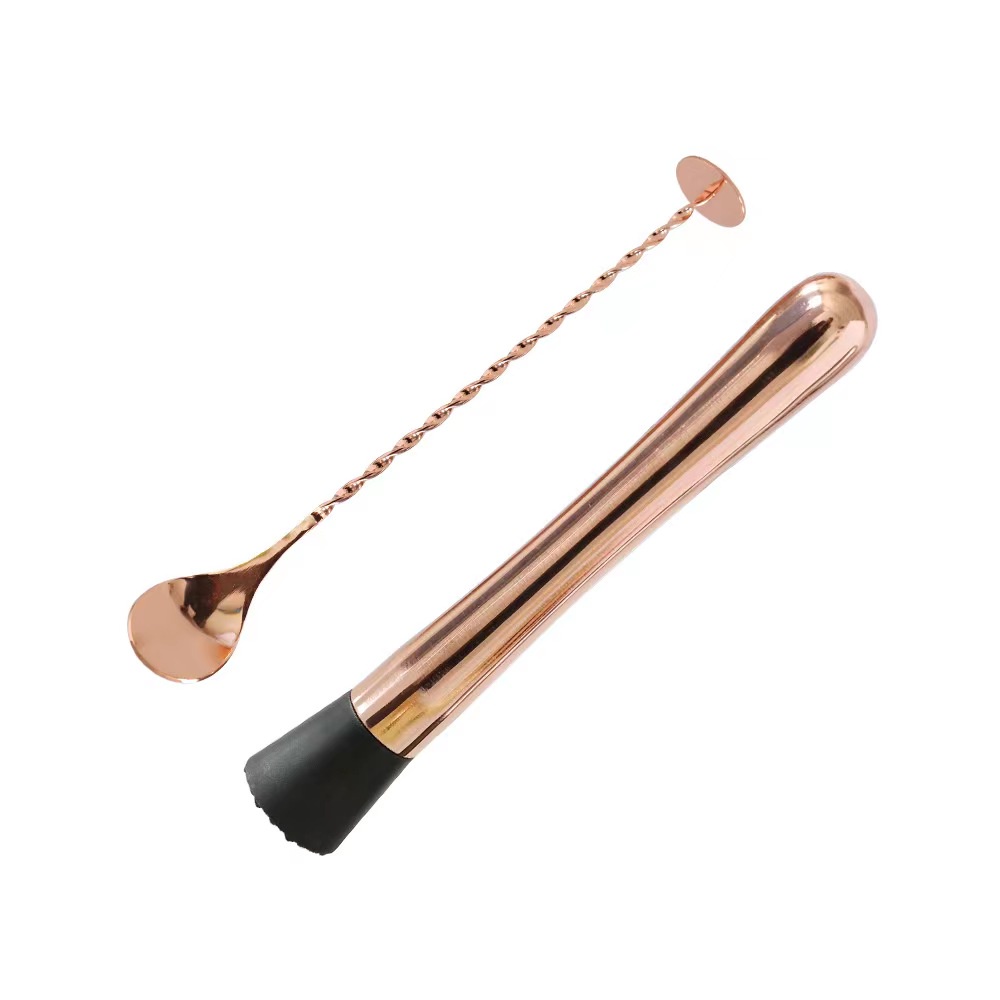 Shaker Stainless Steel 7pcs Rose Gold Bartender Drink Bar Set Cocktail