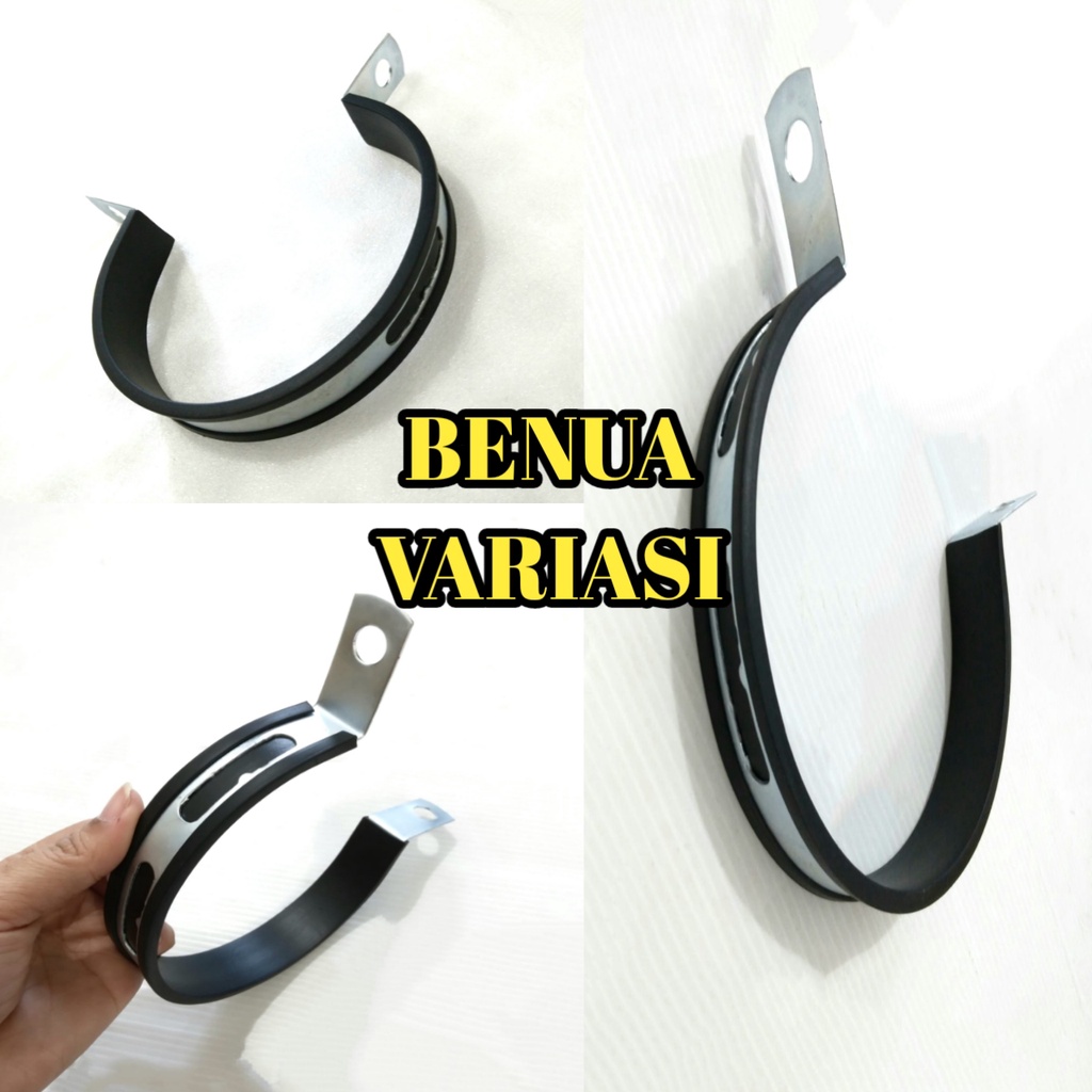 (PROMO TERBARU) KLEMAN KNALPOT UKURAN 3,5 INCH BREKET BRACKET KNALPOT MOTOR UNIVERSAL UNTUK SEMUA JE