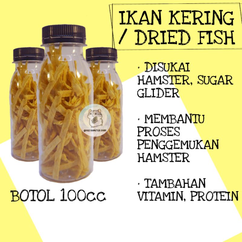 Fish snack kemasan botol snack hamster