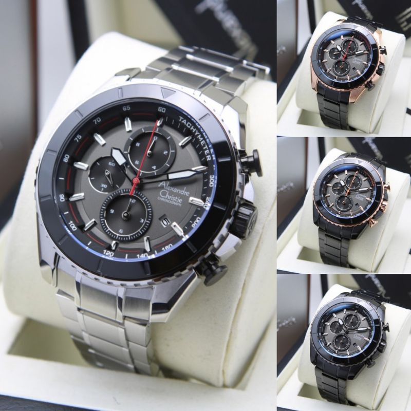 AC 6503 Alexandre Christie AC6503 Rantai Jam Tangan Pria Original