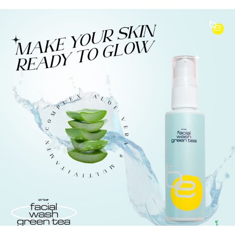 [COD] DR BE GLOW FACIAL WASH GREEN TEA ORIGINAL BPOM