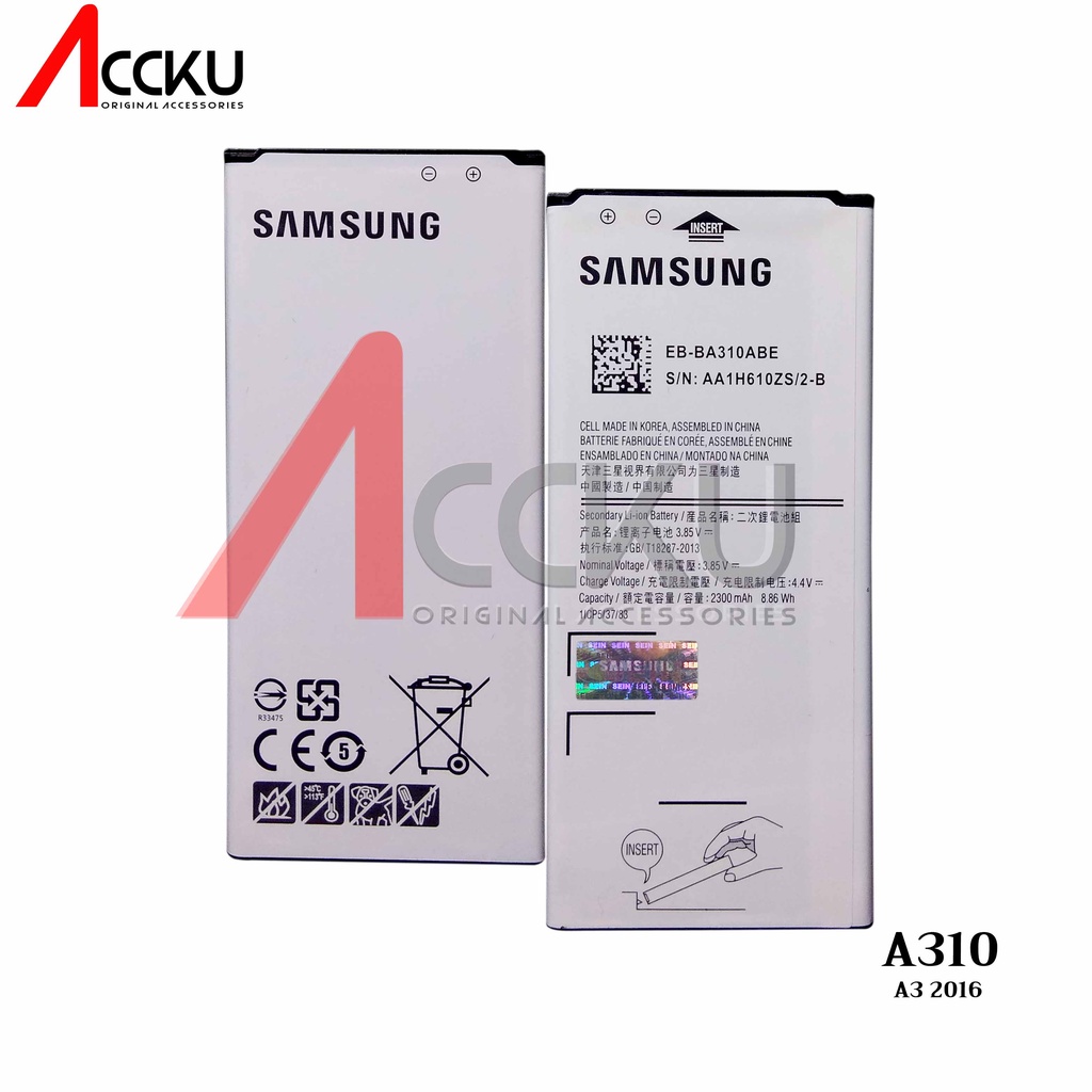 BATERAI SAMSUNG A3 2016 EB-BA310ABE BATTERY SAMSUNG A310 ORIGINAL