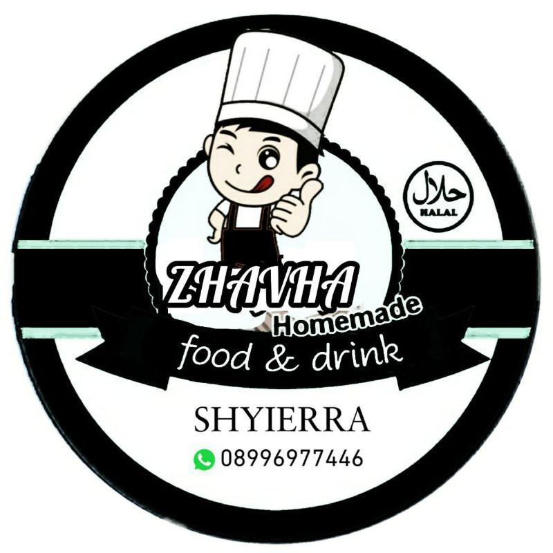 Design Sticker Hitam Putih Makanan