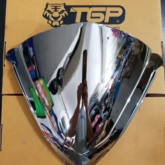 Chrome Aksesoris Visor Vario 125 OLD Windshield variasi depan lampu