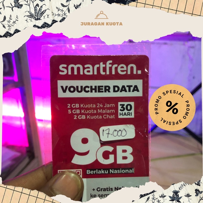 vocher data smartfren 9Gb