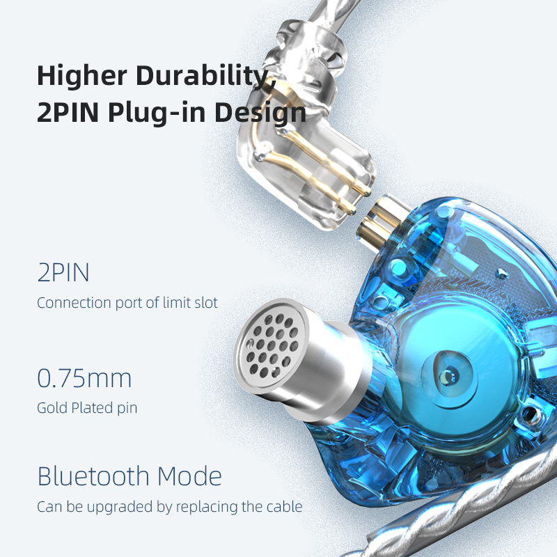 KZ ZAX 7BA+1DD Hybrid In Ear Earphone 16 Drivers Unit HIFI Headset DJ Monitor Earphone Earbuds