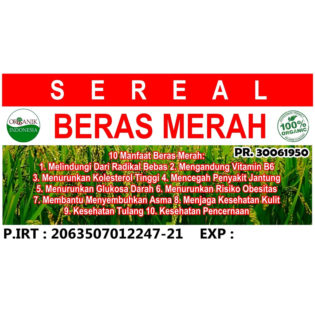 

Sereal Beras Merah Organik