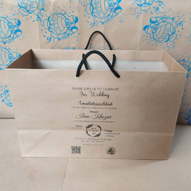 

Paperbag custom size kraft coklat 180gsm P38 x L13 x T35