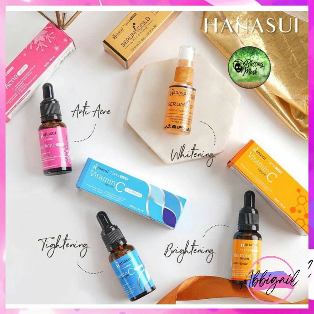 𝘈𝘉𝘎✰  Hanasui Serum / Whitening Gold Vit C Collagen Anti Acne Propolis Men Bright Active / Serum Wajah / Serum Muka / Serum Hanasui / Serum Jerawat / Perawatan Wajah / Serum Garnier 15 ML 2015