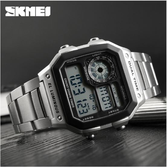 SKMEI 1335 Jam Tangan Pria Digital Stainless Steel WK-SBY