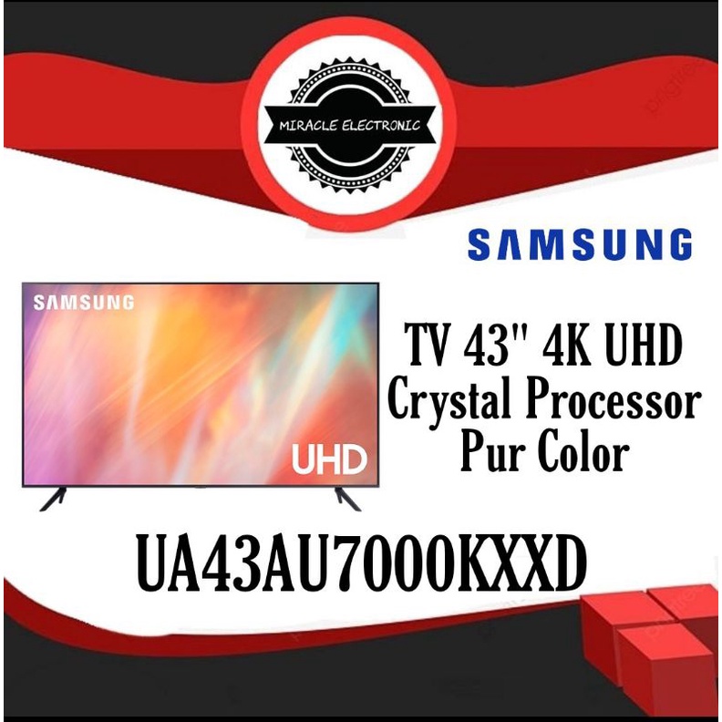 TV SAMSUNG 43AU7000 43 Inch 4K UHD Crystal Processor UA43AU7000KxxD