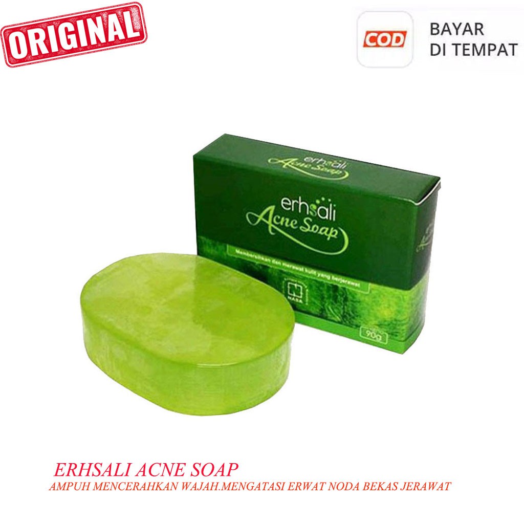 PROMO Sabun Wajah Anti Jerawat Pria Wanita / Anti Acne Soap Sabun Transparan / Sabun Pembersih Jerawat / Sabun Anti Jerawat / Erhsali Anti Acne Soap Nasa / Ershali Anti Acne Soap / Erhasali Anti Acne / Erhsali Anti Acne Soap Sabun Transparan Anti Jerawat