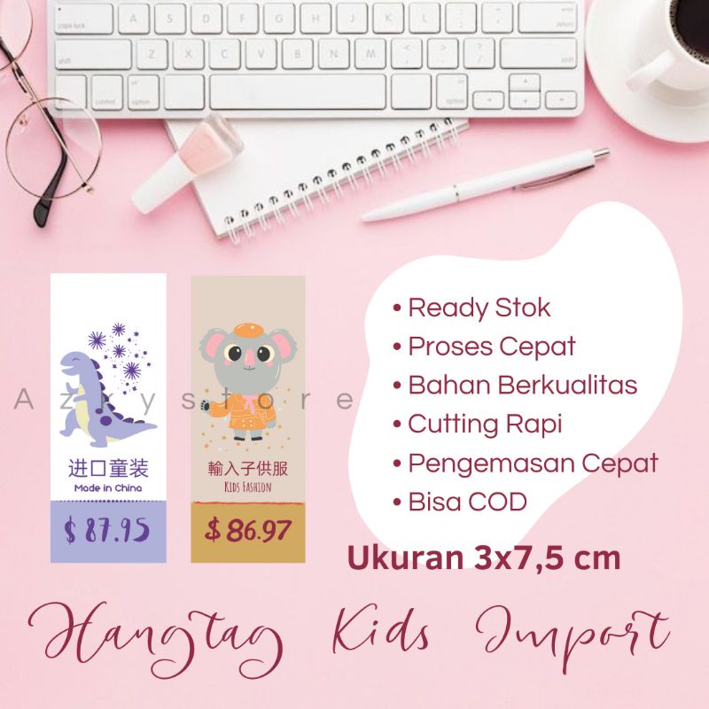 

HANG TAG BAJU KIDS IMPORT isi 60 pcs | Hangtag | Label Harga | Label baju | Tag Harga | Price Tag