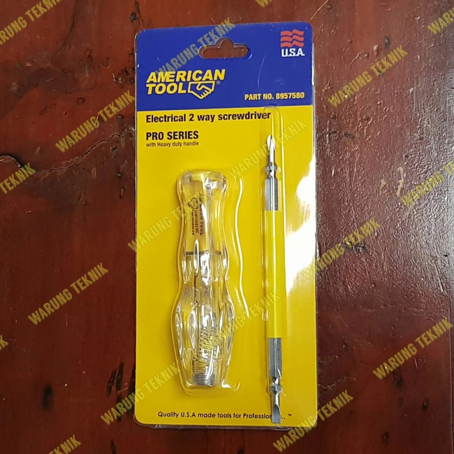 AMERICAN TOOL ELECTRICAL 2 WAY SCREWDRIVER PRO SERIES OBENG TESPEN BOLAK BALIK GAGANG BENING