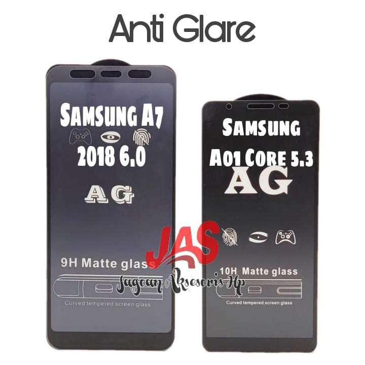 ANTI GLARE Samsung A7 2018 A750 A01 Core Tempered Glass Matte Anti Minyak Anti Fingerprint