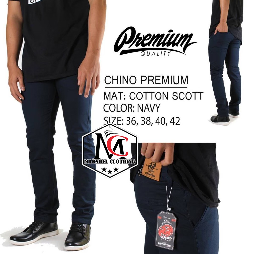 RCL - CELANA CHINO RR SKINY HITAM PANJANG BAHAN COTTON SCOTT PREMIUM - CELANA CHINO RR DENIM BANDUNG S.M.L.XL