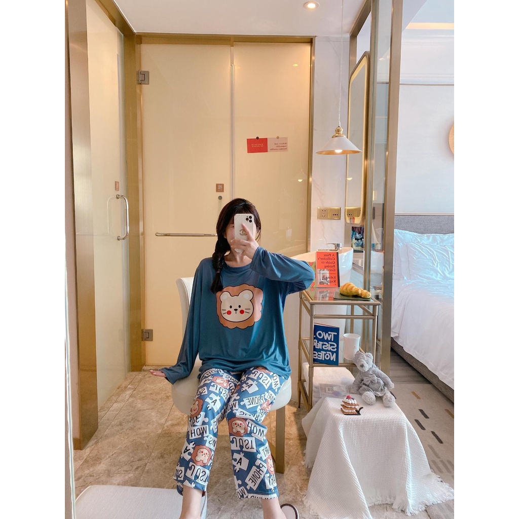 GP1114 SETELAN CELANA PIYAMA BAJU TIDUR JOGER JOGGER WANITA DEWASA PP SPANDEK IMPORT LENGAN PANJANG 