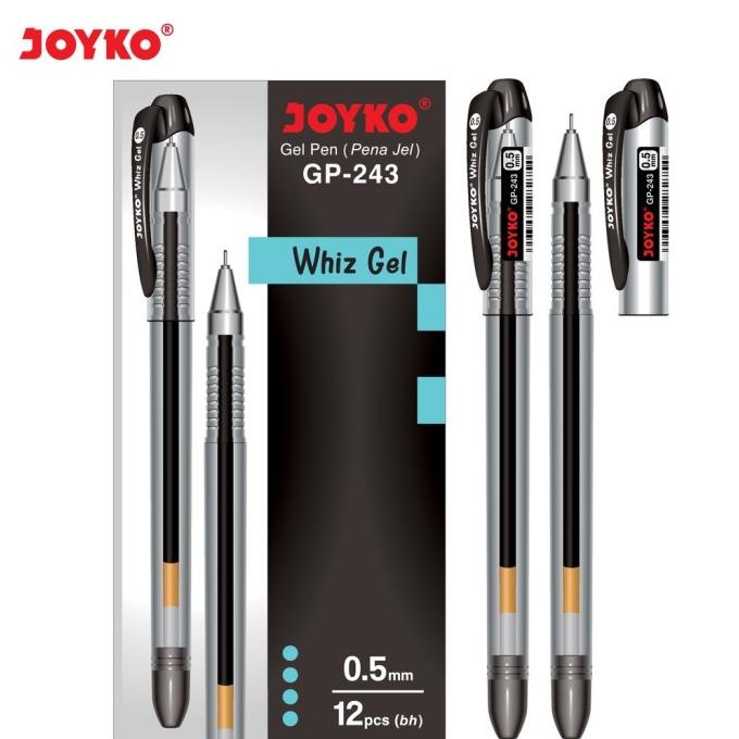 

Gel Pen Pulpen Pena JOYKO GP-243 Whiz Gel 0.5 mm 1 Box 12 Pcs ORIGINAL