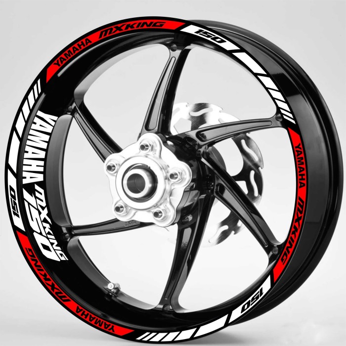 Sticker Velg Motor whell striping Yamaha MX king 150 ring 17 Ori
