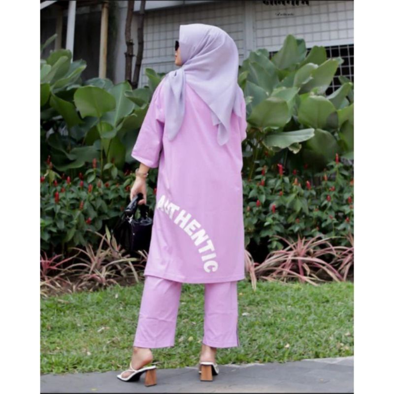 ONE SET WANITA KEKINIAN JUMBO COMBED 20S // SETELAN WANITA OVERSIZE HITS