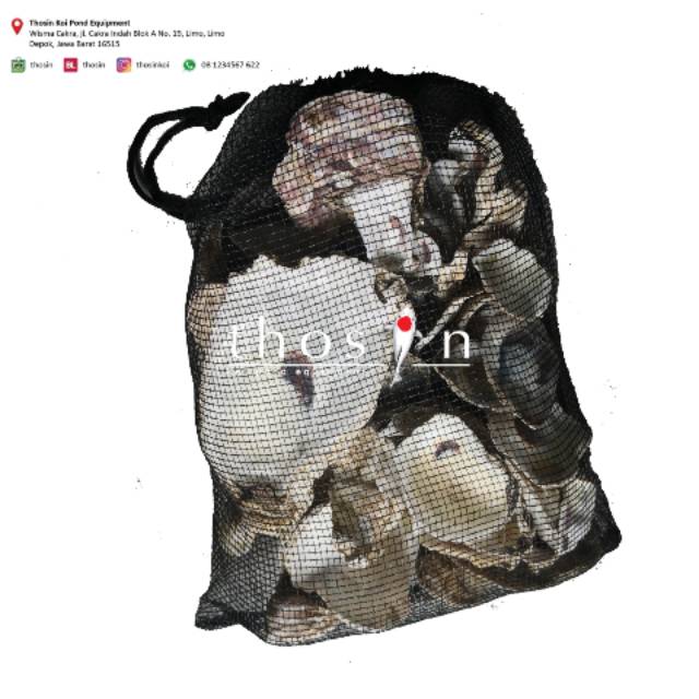 PH Buffer Kolam Koi Oyster Shell Kulit Kerang 2 kg untuk Menstabilkan PH air kolam bukan Karang Jahe