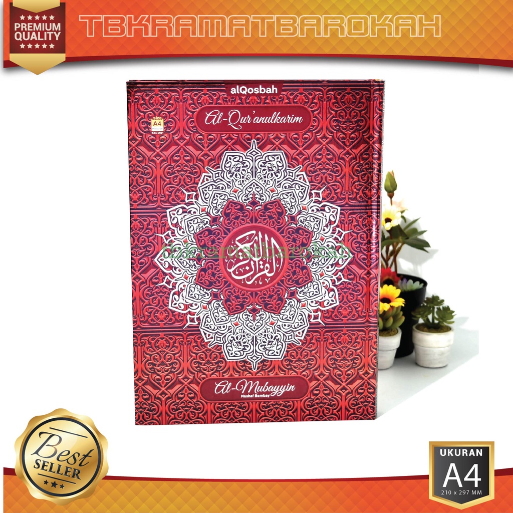 Alquran Mushaf Al-Mubayyin UkBesar A4 HVS 18 Baris, Al-Quran Almubayyin Besar Tanpa Terjemahan A4
