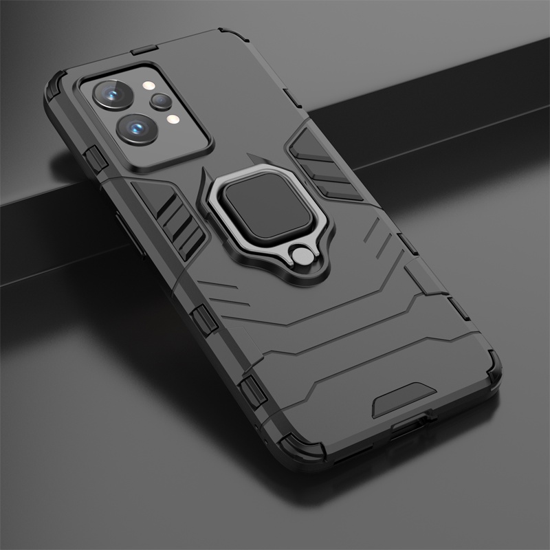 Casing Armor Shockproof + Stand Holder Magnetik Untuk Realme GT Neo 2 GT2 Pro GT Master