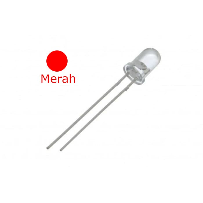 LED Red Merah 3mm 3 mm Bening Clear Transparant Transparan