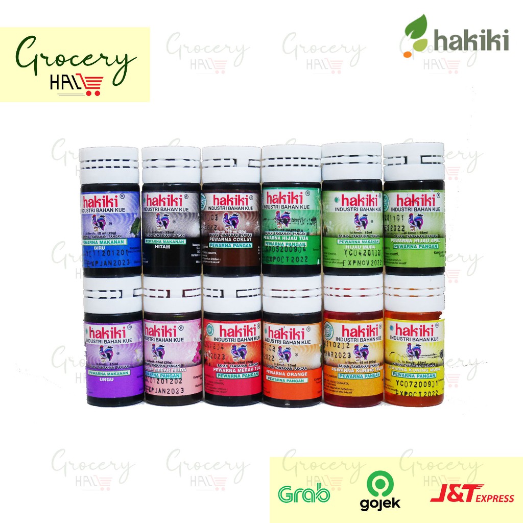 

HAKIKI PEWARNA MAKANAN 15 ML - AYAM SUMBO / SUMBA - FOOD COLOURING [ WARNA LENGKAP ]