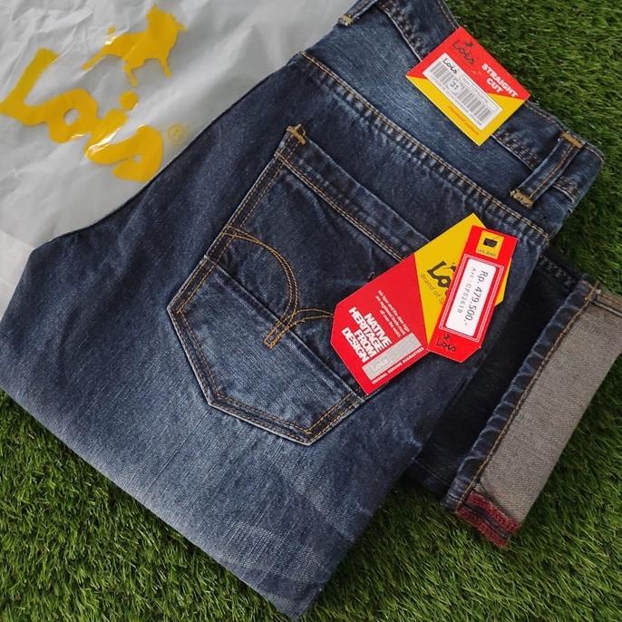 Event [3.3] Celana Jeans Lois Pria Premium 100% Size 28-34 Original Denim Selvegde  Reguler Fit Model Terbaru - Lois Asli Cowok Kekinian