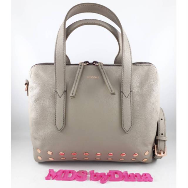 Fossil Sydney Satchel Taupe (studded)