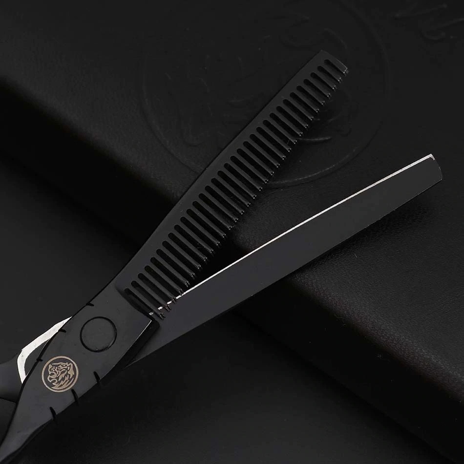 Gunting Rambut Professional Barber Hairdressing Scissors Thinning 5.5 Inch - 440C - Black Gold