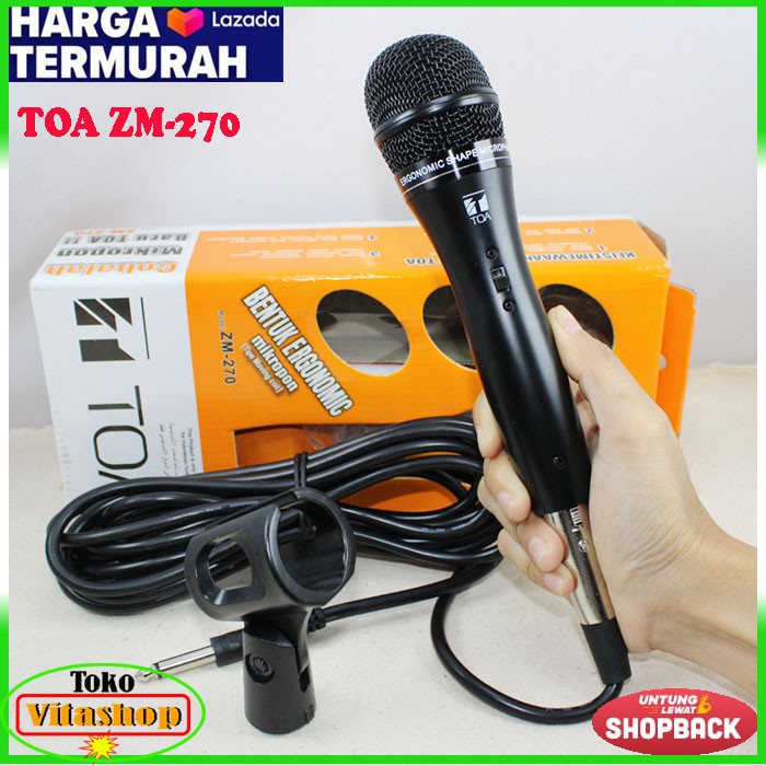 TOA ZM-270 MIC CABLE MIK KABEL MIKROPON / MICROPHONE MIC/MICROPHONE
