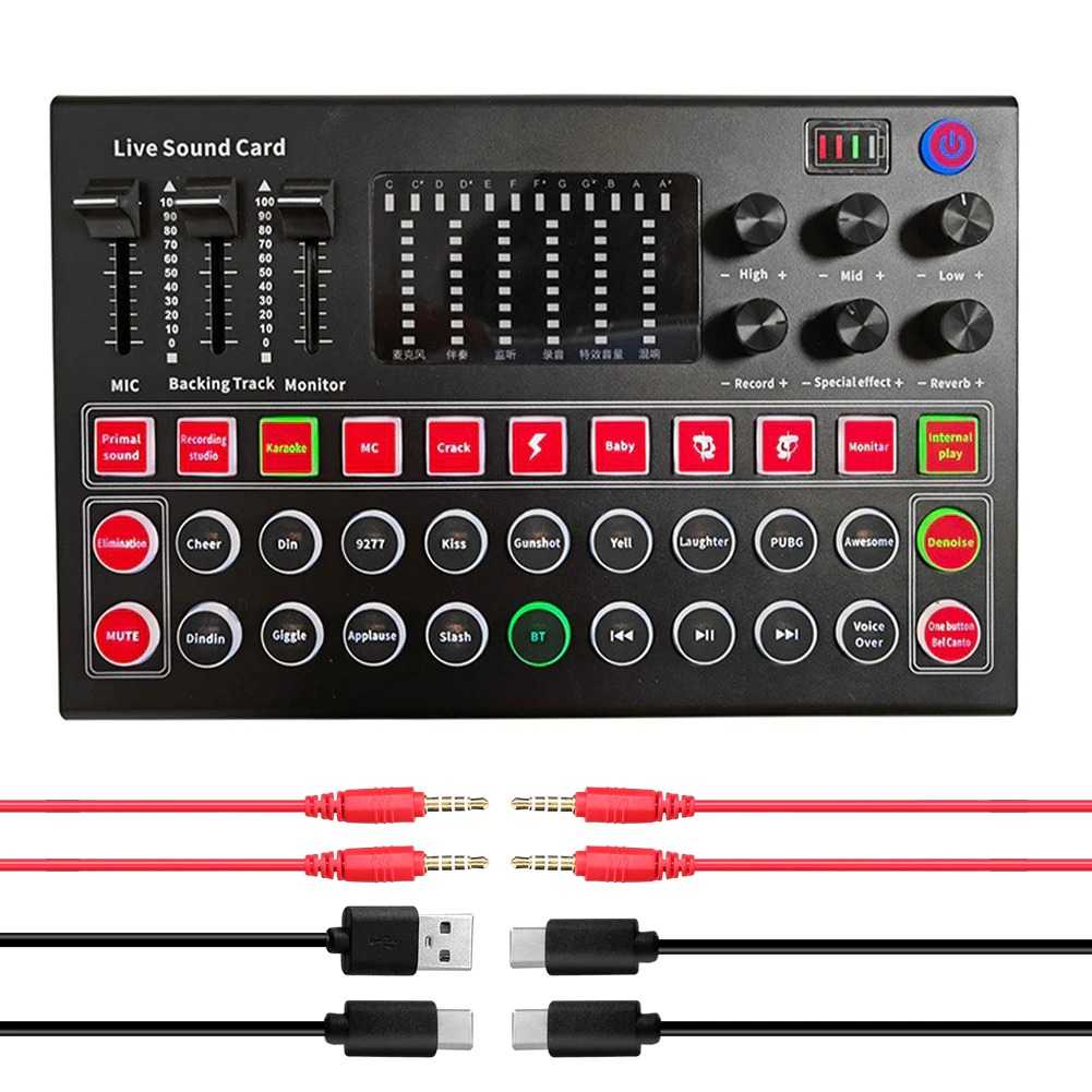 Mixer USB Sound Card Live Broadcast Recording Special Effect